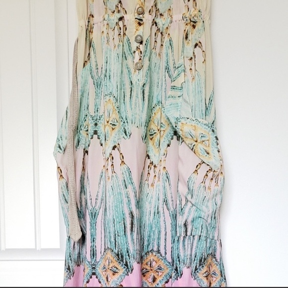 Nanette Lapore Silk Boho Dreamcatcher Maxi Dress Size 4 - Picture 9 of 16